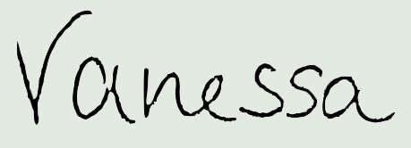 Handgeschriebener Name von Vanessa